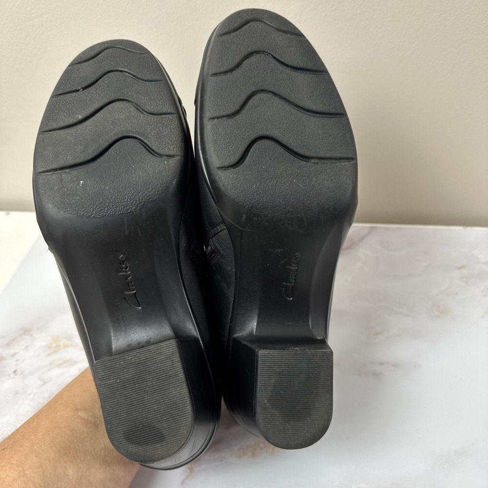 Clarks Collection Emslie Warren Leather Booties Women's 9.5 Comfort Black NEW - Picture 6 of 7
